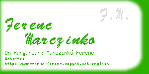 ferenc marczinko business card